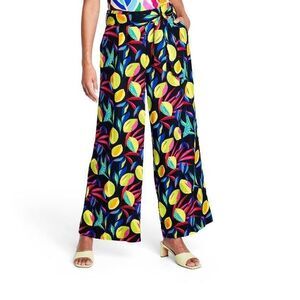 Women's Lemon Print Wide-Leg Pants - Tabitha Brown for Target  XS